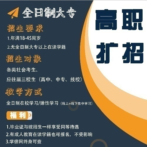 高職擴招全日制大專云貴川陜地區